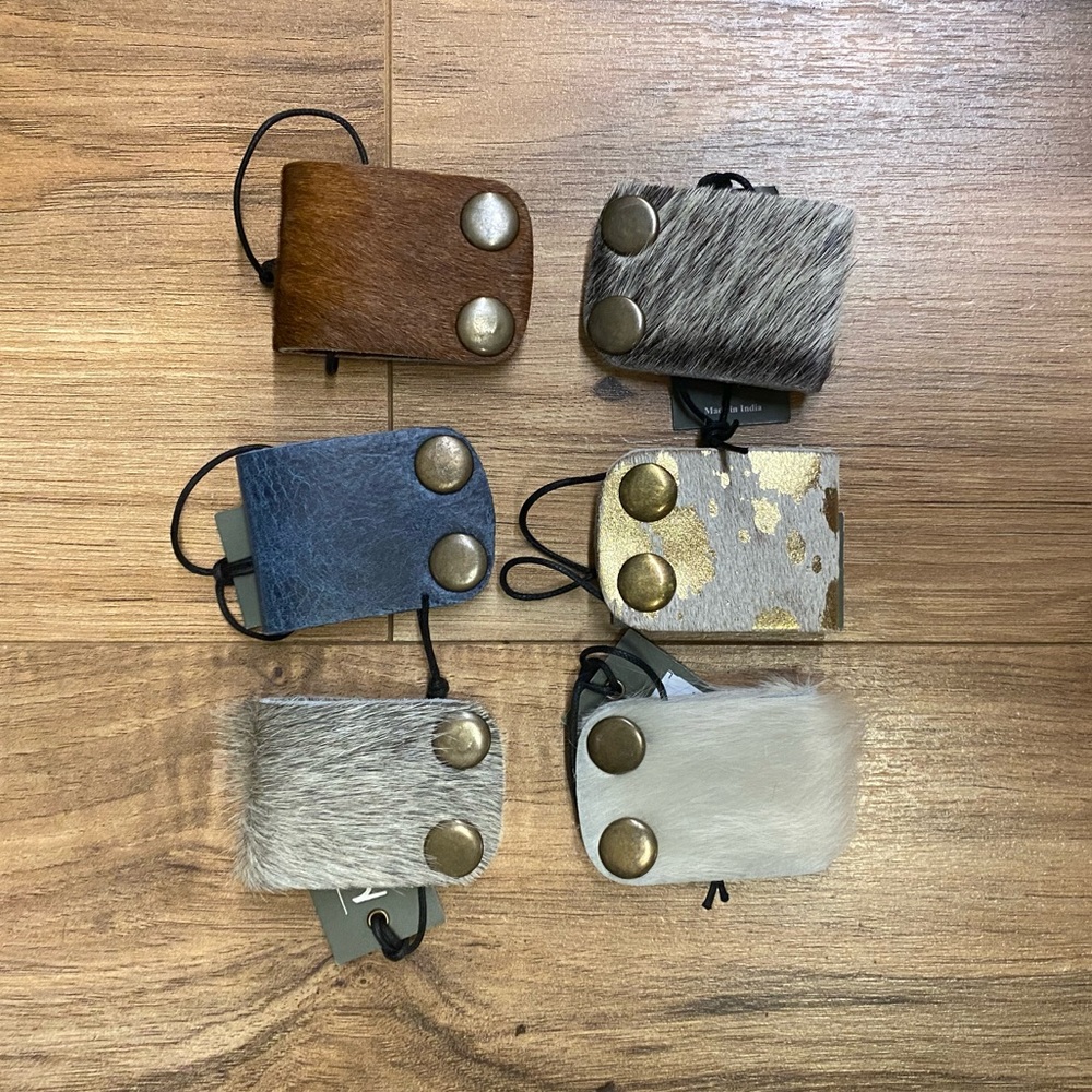 Blue - NWT Cowhide Cable organizers- blue